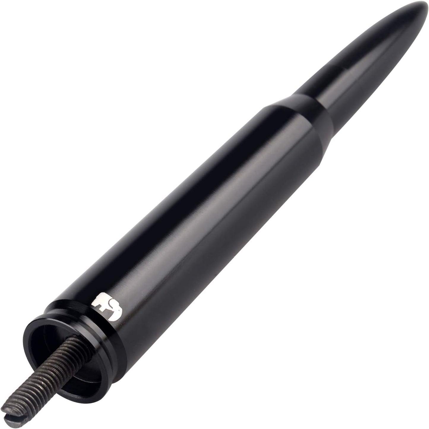 50 Cal Caliber Bullet Style Antenna, Compatible with Ford F-Series (F-150 F-250 F-350 Super Duty Ford Raptor Ranger Trucks 1997-2024) - Designed for Optimized FM/AM Reception (Silver)