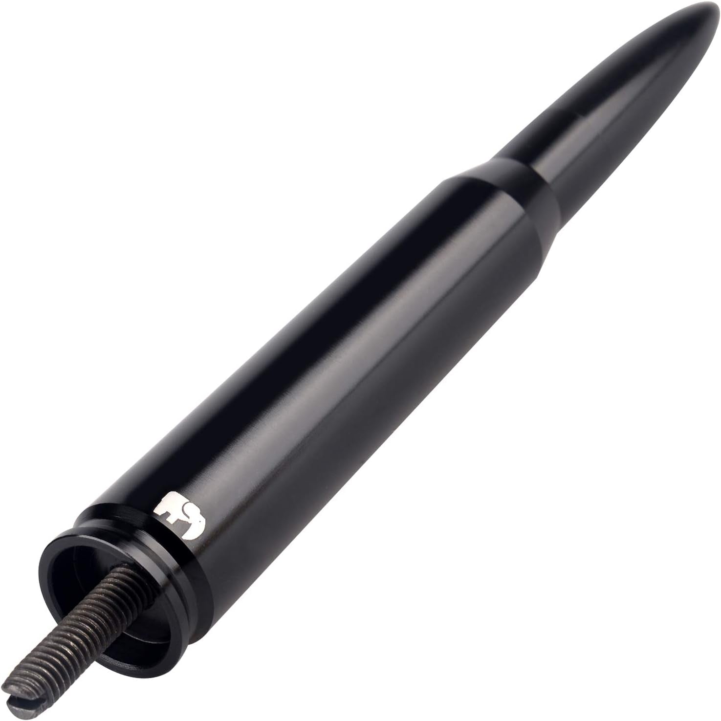 50 Cal Caliber Bullet Style Antenna, Compatible with Ford F-Series (F-150 F-250 F-350 Super Duty Ford Raptor Ranger Trucks 1997-2024) - Designed for Optimized FM/AM Reception (Silver)