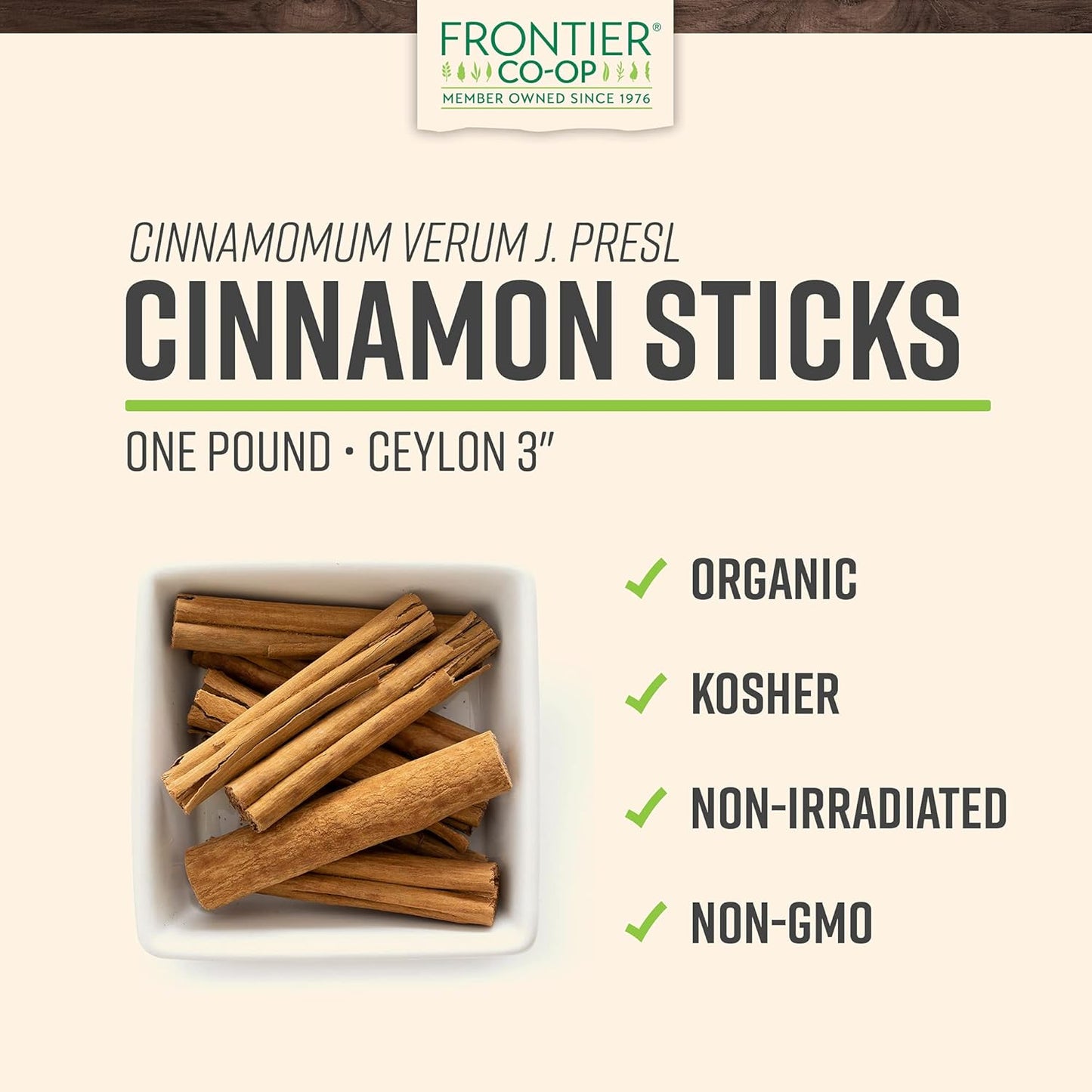 Organic Ceylon Cinnamon Sticks 3" 1Lb - Bulk Cinnamon Sticks for Crafts, Drinks, Holiday Recipes, Cinnamon Powder and More TLBH