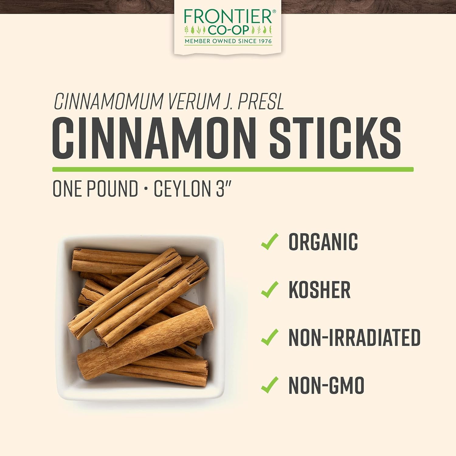 Organic Ceylon Cinnamon Sticks 3" 1Lb - Bulk Cinnamon Sticks for Crafts, Drinks, Holiday Recipes, Cinnamon Powder and More TLBH