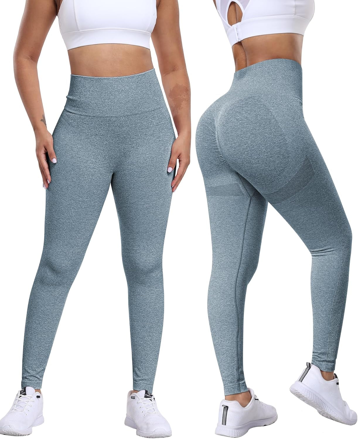 Workout Leggings for Women, Butt Lifting Gym Scrunch Butt Seamless Leggings