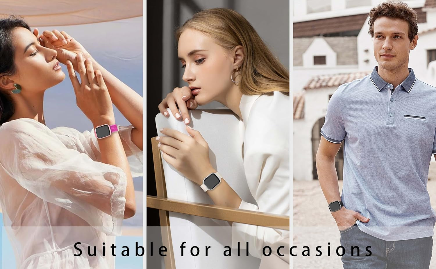 Nylon Bands Compatible with Apple Watch Band Women 40MM 38MM 41MM 42MM 44MM 45MM 49MM, Sport Loop Strap for Iwatch Series SE 9 8 7 6 5 4 3 2 Ultra