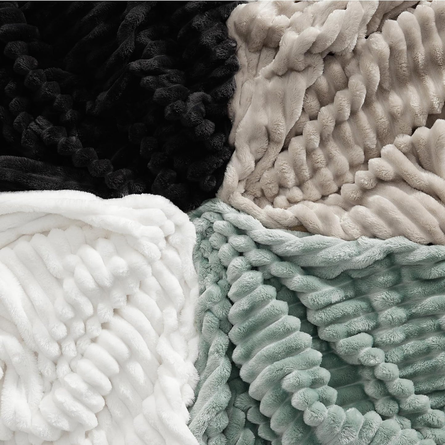 Black Fleece Blanket for Couch - Super Soft Cozy Blankets for Women, Cute Small Blanket for Girls, 50X70 Inches