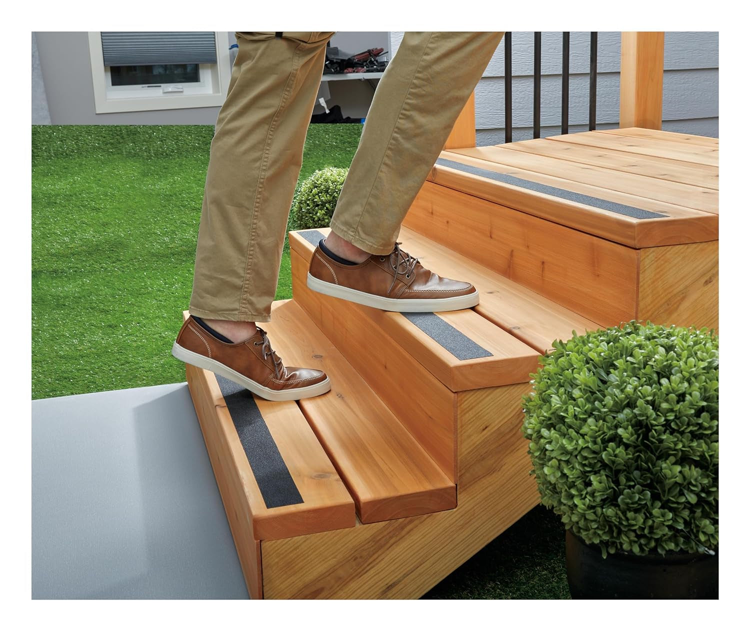 Safety-Walk Slip Resistant Tape, 2 in X 15 Ft, anti Slip Black Tape, Adhere without Wrinkling, Curling, Tearing or Lifting, Self-Adhesive Backing for Quick & Easy Application, 1 Roll (610B-R2X180)