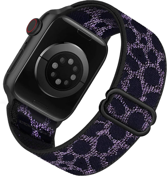 Stretchy Nylon Solo Loop Band Compatible with Apple Watch Band 49/45/44/42Mm 38/40/41Mm, Adjustable Braided Sport Elastic Wristbands Women Men Strap for Iwatch Series Ultra SE 8/7/6/5/4/3/2/1