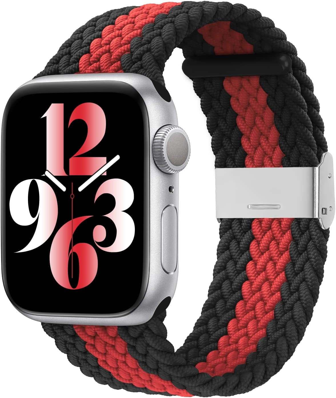 Compatible with Apple Watch Bands 44Mm 40Mm 38Mm 42Mm 41Mm 45Mm 46Mm 49Mm, Iwatch Bands Women Men,Adjustable Braided Solo Loop Elastic Sport Band for Iwatch Ultra SE Series 10/9/8/7/6/5/4
