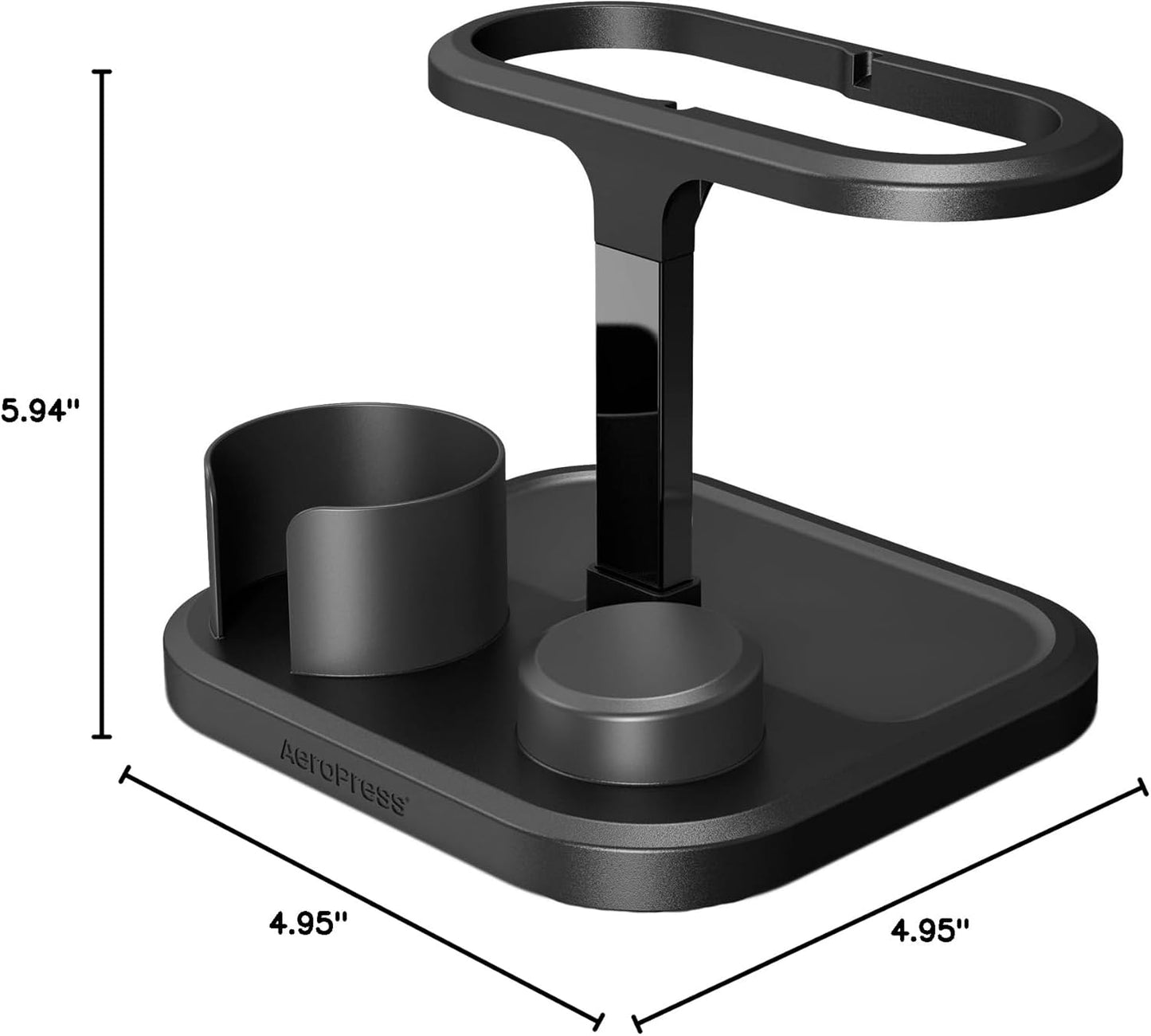 Organizer Stand, Compact Storage Original, Clear, XL Coffee Maker, and Accessories, Ideal Coffee Caddy Storage Station, Experience Slip-Free Storage, Black