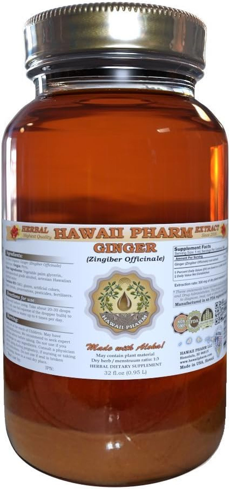 Ginger (Zingiber Officinale) Liquid Extract 2 Oz TLBH