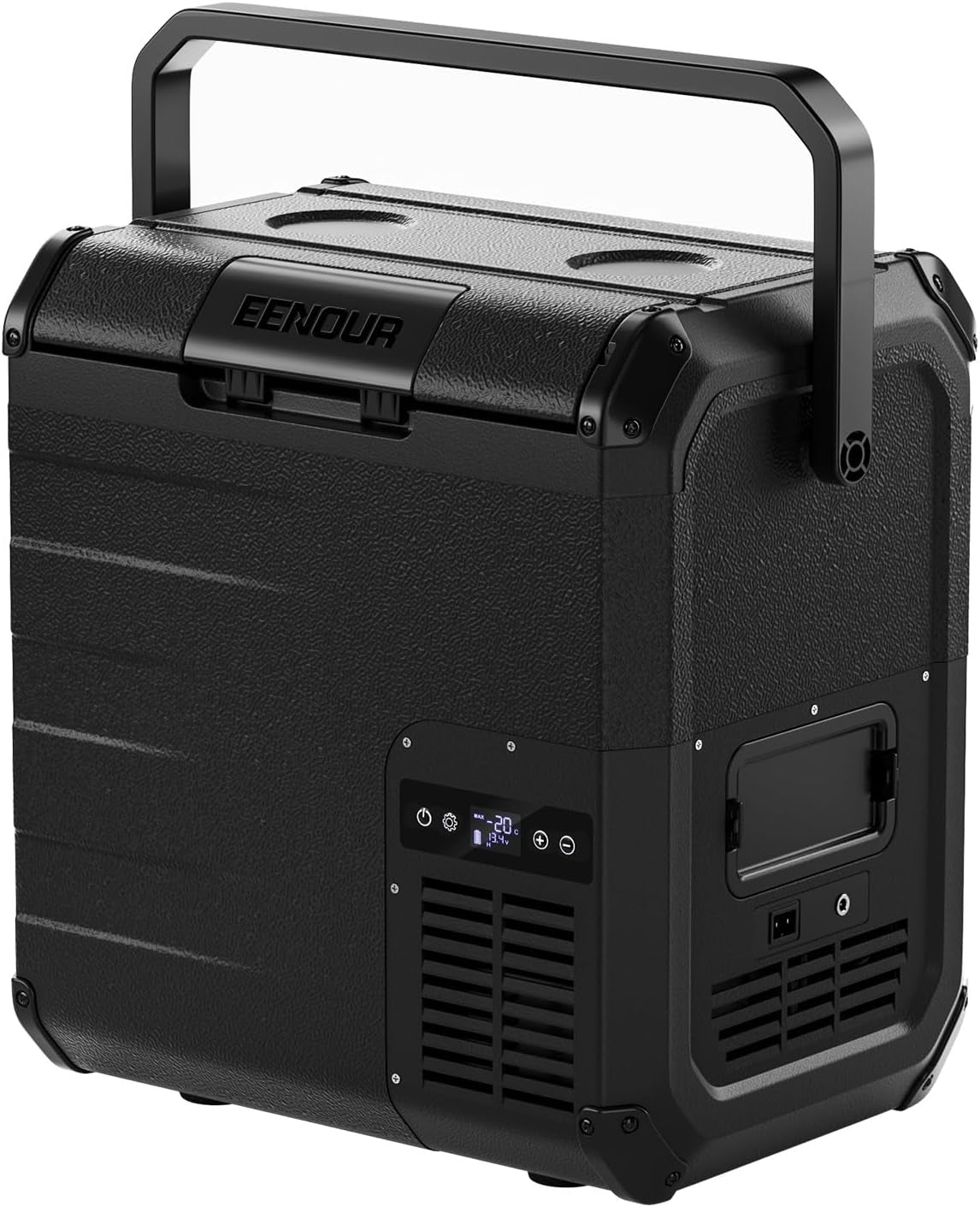 D18 12 Volt Car Refrigerator, Portable Freezer 19Qt/18L Battery & Solar Powered Cooler 25W, -4~50℉, 12/24V DC, 110~240V AC, Idea for 2 People, Road Trips, Truck, Camping (Battery Not Included) TRUCK DRIVER