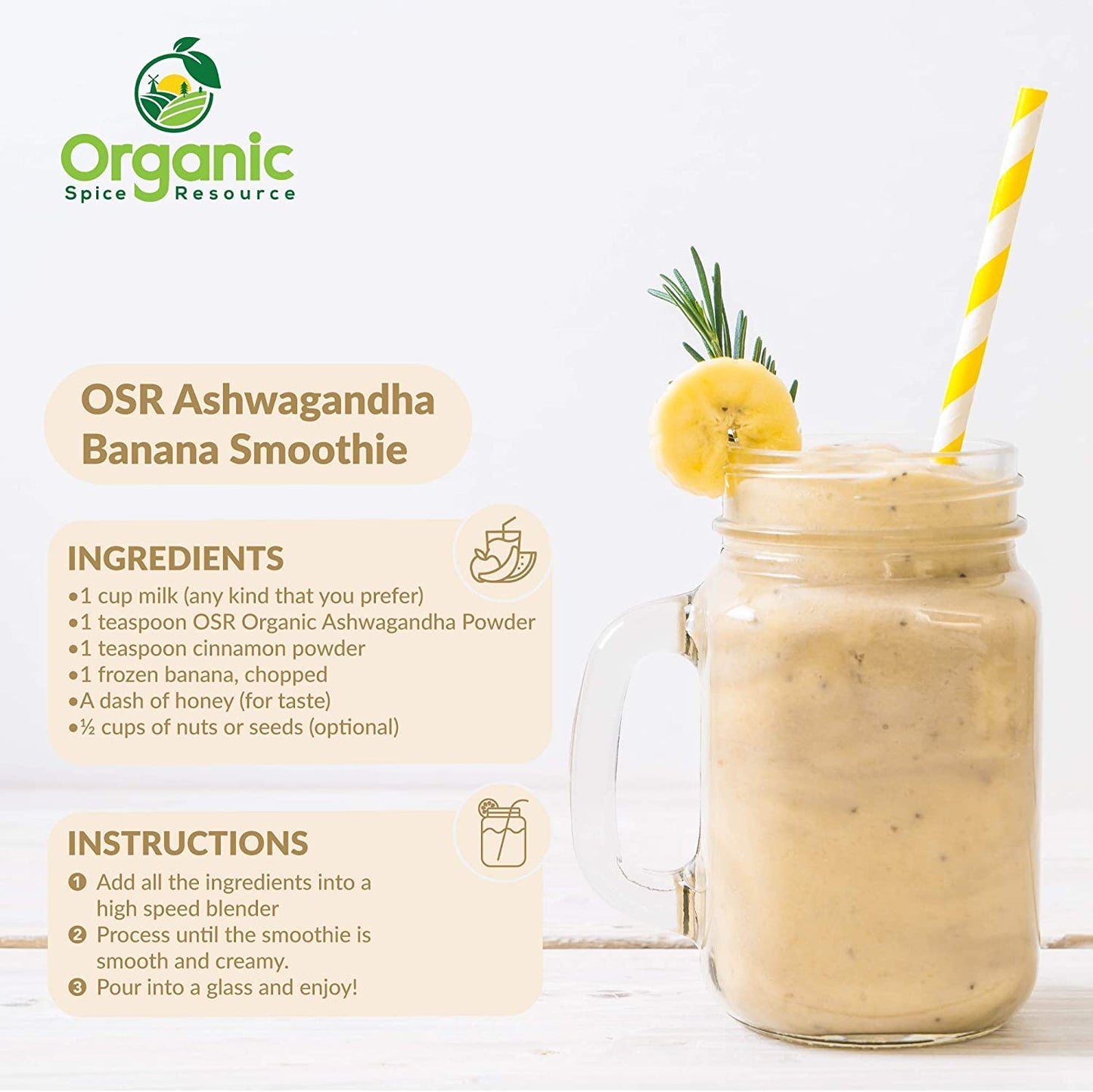 Organic Ashwagandha Root Powder - 1.10 Lbs (17.64 Oz) | Resealable Kraft Bag,Non-Gmo, Indian Ginseng, Withania Somnifera -100% Raw from India, by SHOPOSR TLBH