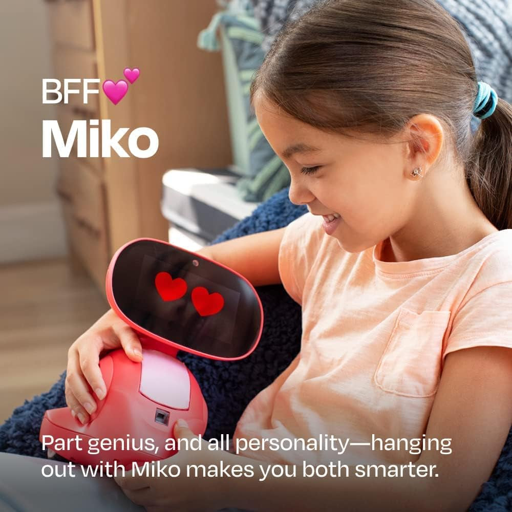 Miko 3: Ai-Powered Smart Robot for Kids | STEAM Learning & Educational Robot | Interactive Robot with Learning Apps & Unlimited Games | Birthday Gift for Girls & Boys Aged 5-12| Red