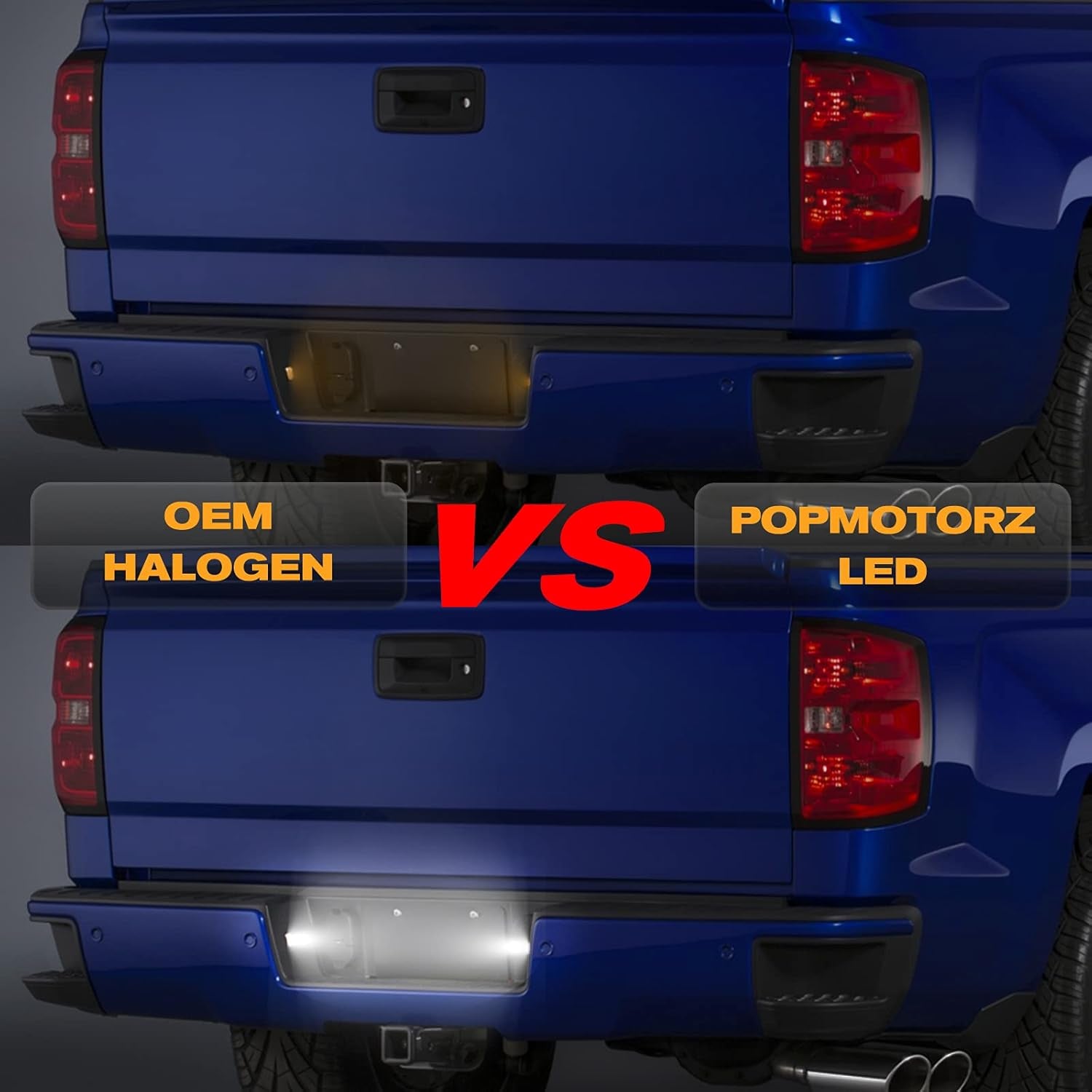 LED License Plate Light Compatible with 2014 2015 2016 2017 2018 2019 2020 2021 2022 Chevy Silverado GMC Sierra 1500 2500HD 3500HD 2015-2021 Colorado Canyon Pickup Truck 6000K, White