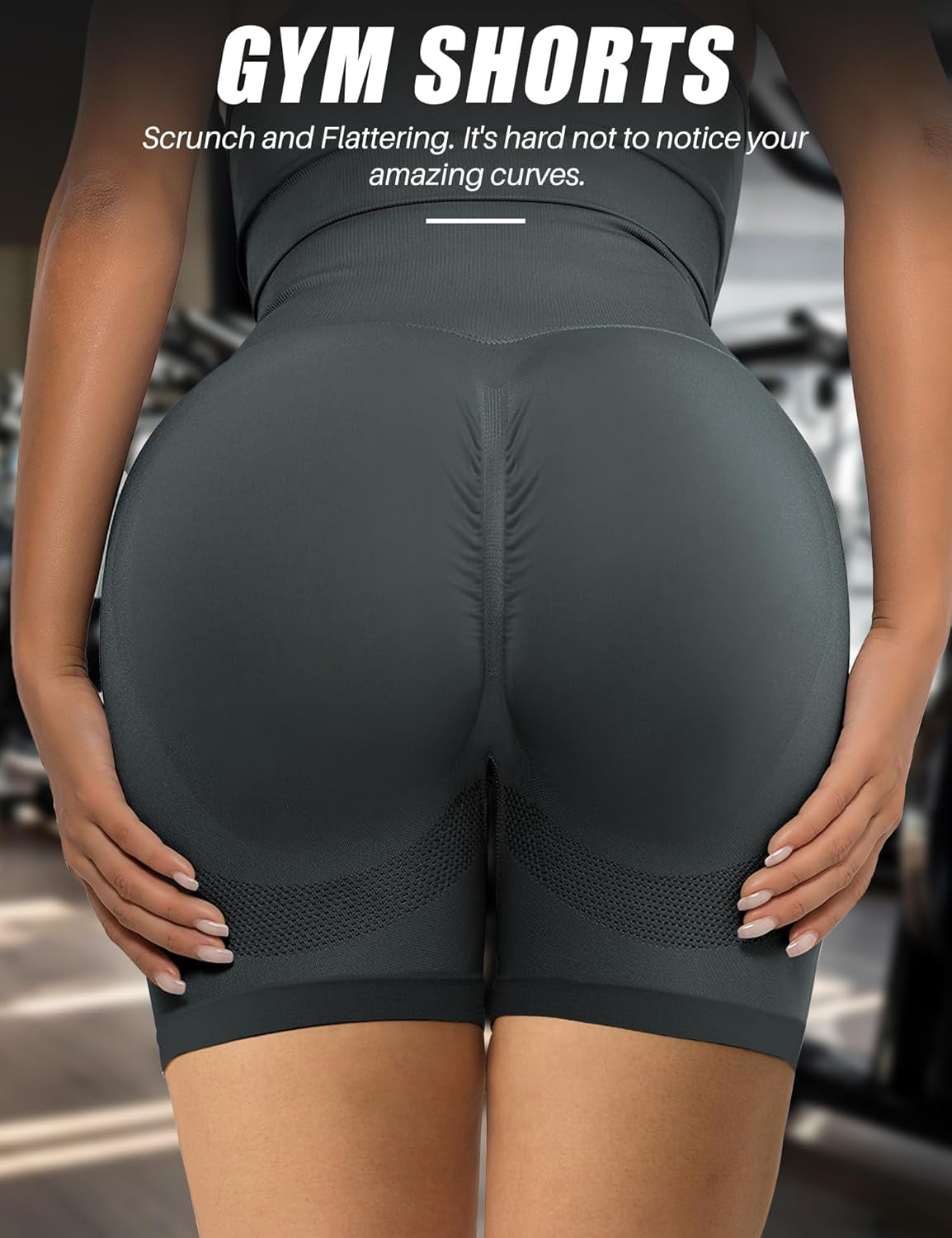 Womens Scrunch Gym Butt Lifting Seamless 5" Shorts Yoga High Waisted Workout Athletic Running Sport Active Booty Shorts