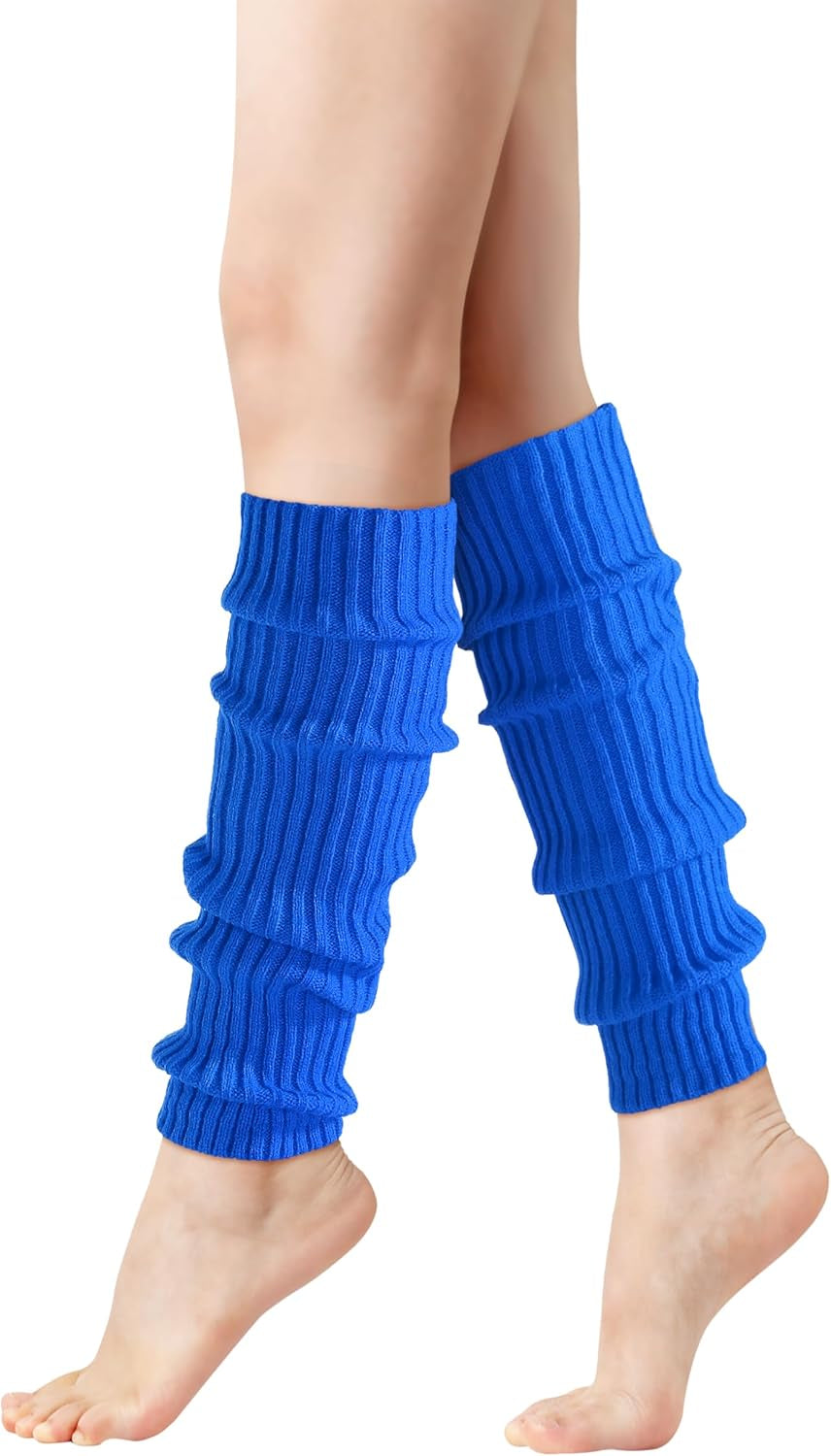 Leg Warmers for Women - Leg Warmers 80S Ribbed Knitted Long Socks for Yoga Party Sports Fashion Accessories