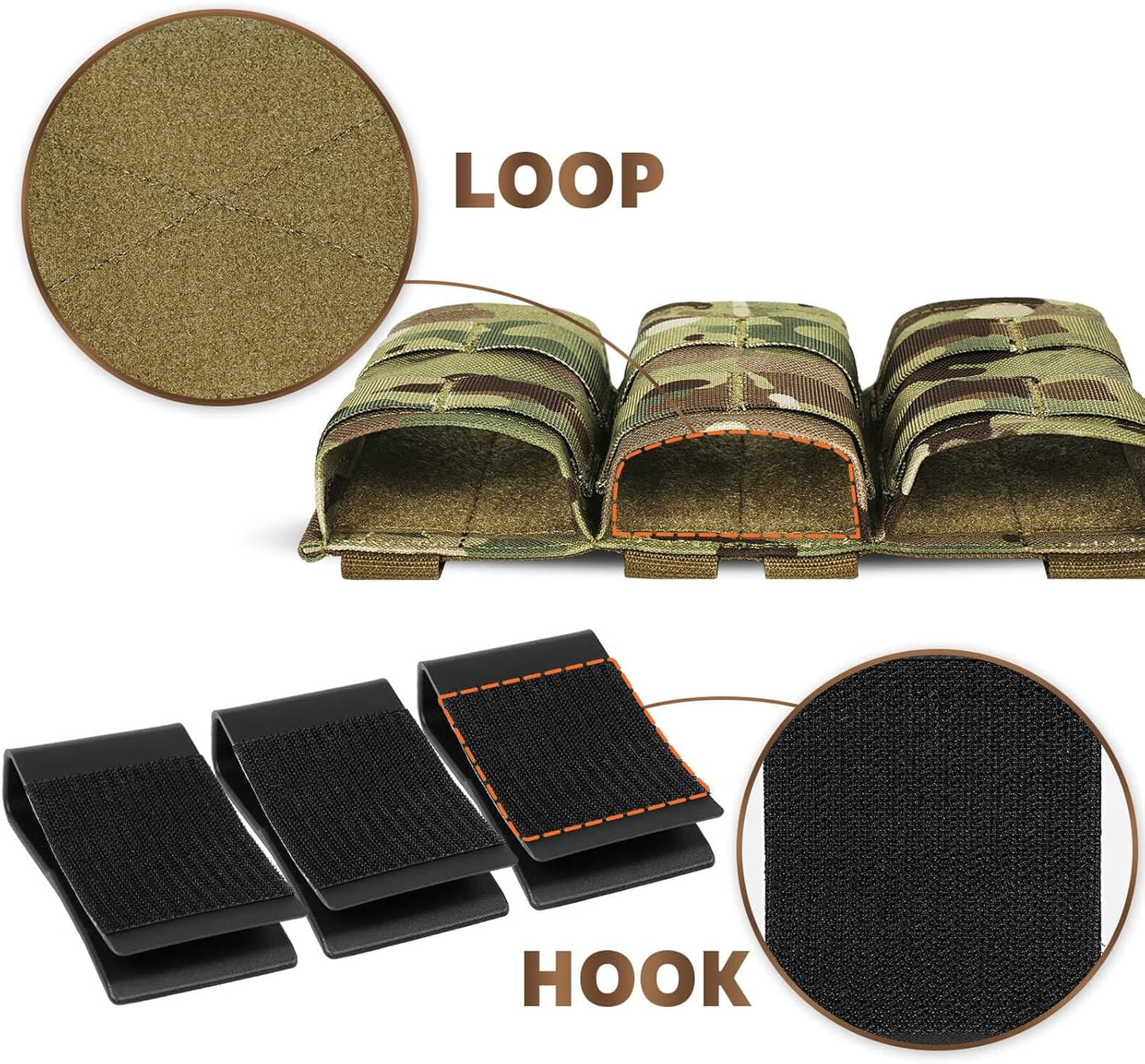 Quick Release Triple Mag Pouch Clip，3 Pcs 556Mm Magazine Holder Insert Set Clips