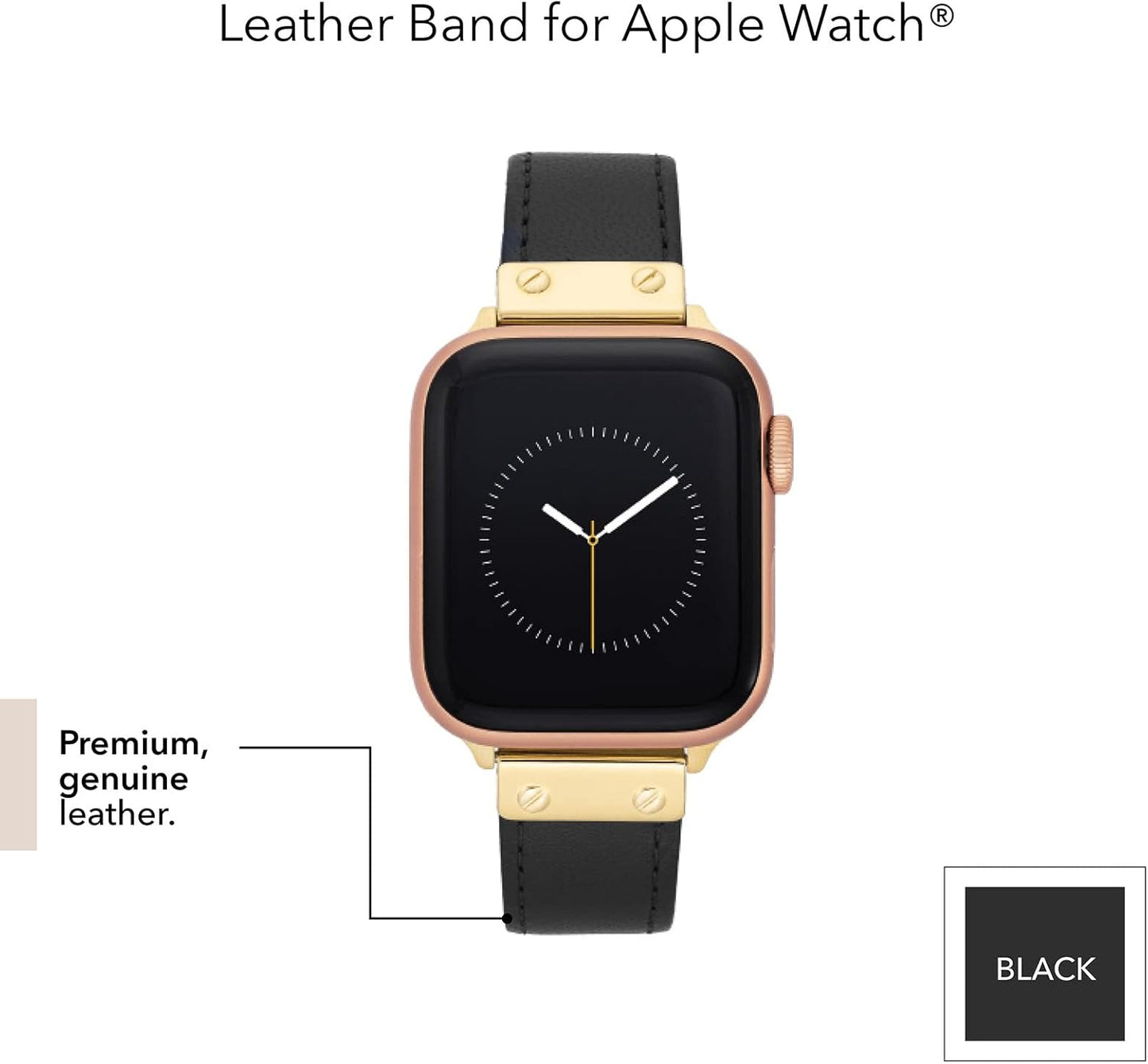 Leather Fashion Band for Apple Watch Secure, Adjustable, Apple Watch Band Replacement, Fits Most Wrists