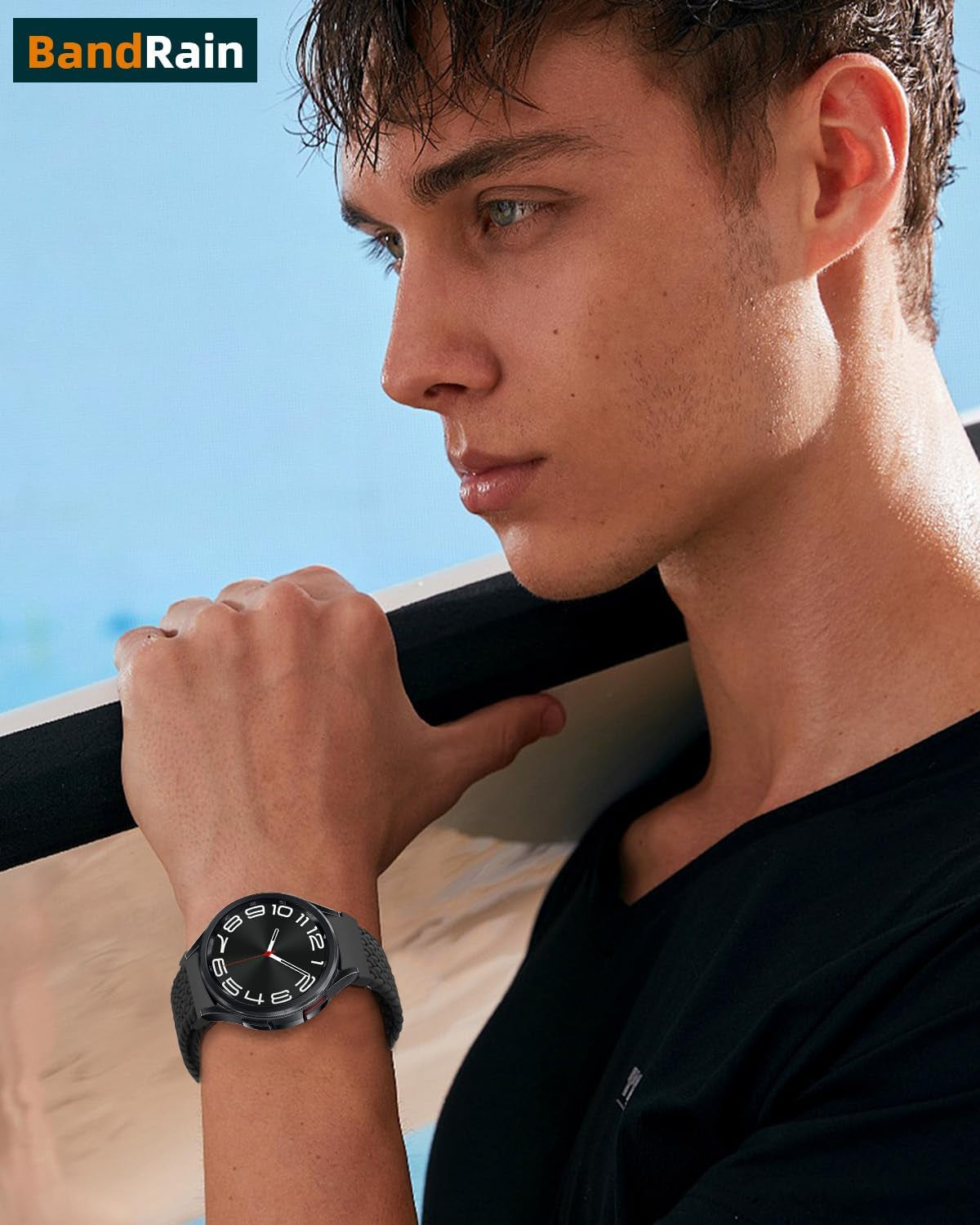 One Click No Gap Magnetic Braided Bands Compatible with Samsung Galaxy Watch 7 6 4 5 FE Band 40Mm 44Mm/Watch 6 4 Classic 47Mm 43Mm 42Mm 46Mm/Watch 5 Pro 45Mm, 20Mm Elastic Nylon Sport Strap Men Women