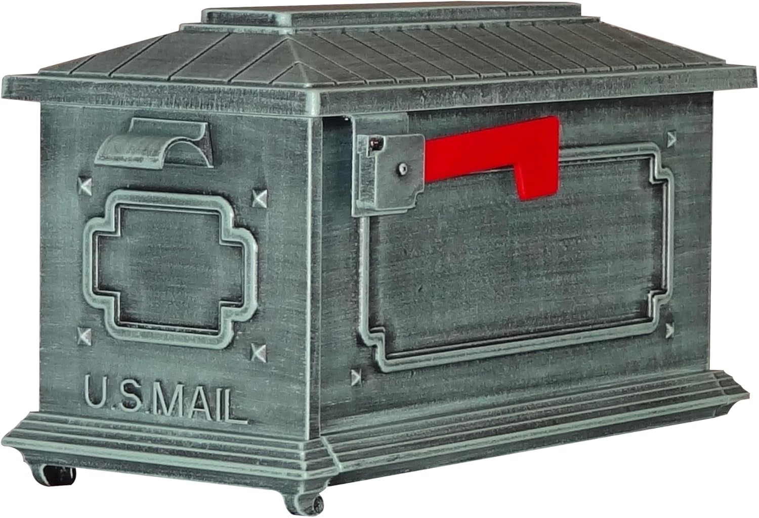 Special Lite Kingston Curbside Mailbox - Black Aluminum Mailbox for Post Mount - SCK-1017-BLK