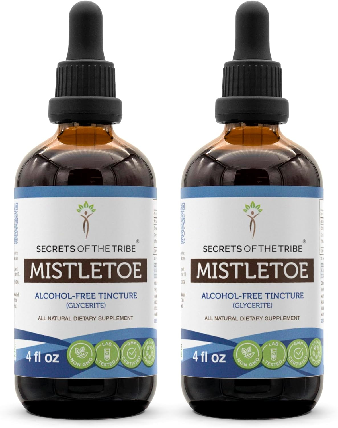 Mistletoe Tincture Alcohol-Free Extract, High-Potency Herbal Drops, Tincture Made from Mistletoe (Viscum Album) Dried Herb 2 Oz TLBH