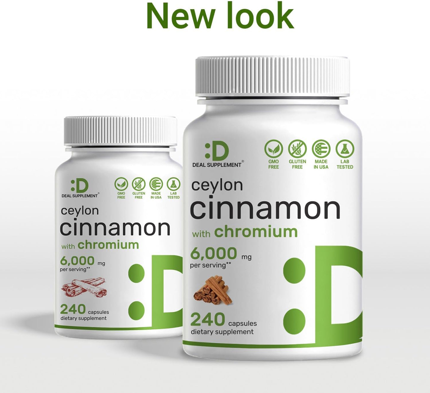 Ceylon Cinnamon 6,000Mg with Chromium 1,000Mcg per Serving, 240 Capsules –Active Inner Bark Extract – True Sri Lanka Source – Natural Cinnamon Supplements– Non-Gmo TLBH