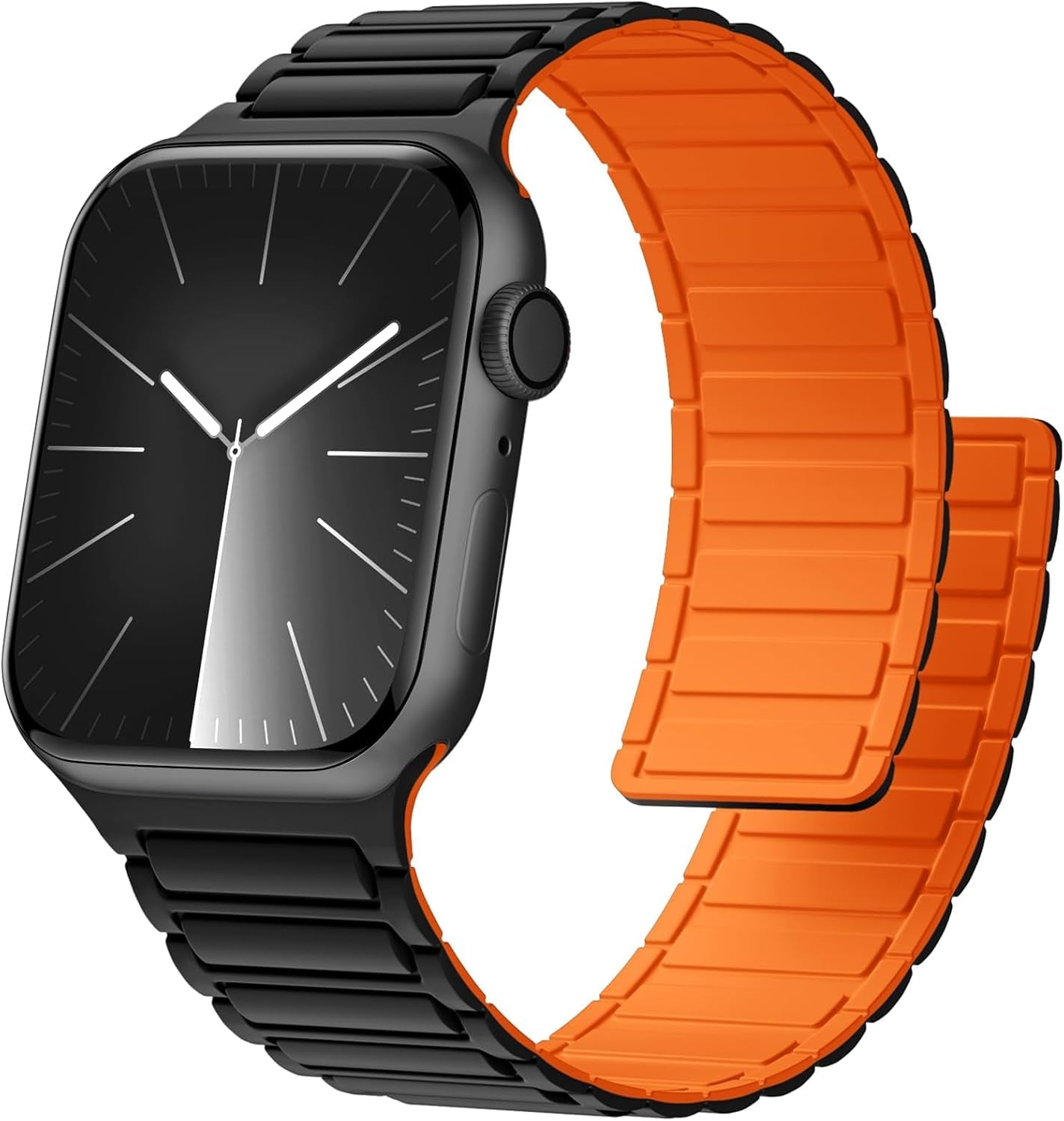 Magnetic Watch Band Compatible with Apple Watch 44Mm 45Mm 49Mm 46Mm 42Mm 41Mm 40Mm 38Mm Bands for Men Women Wrist Solo Loop, Sport Silicone Strap for Iwatch Series 10 9 8 7 6 5 4 3 SE 2Nd Ultra