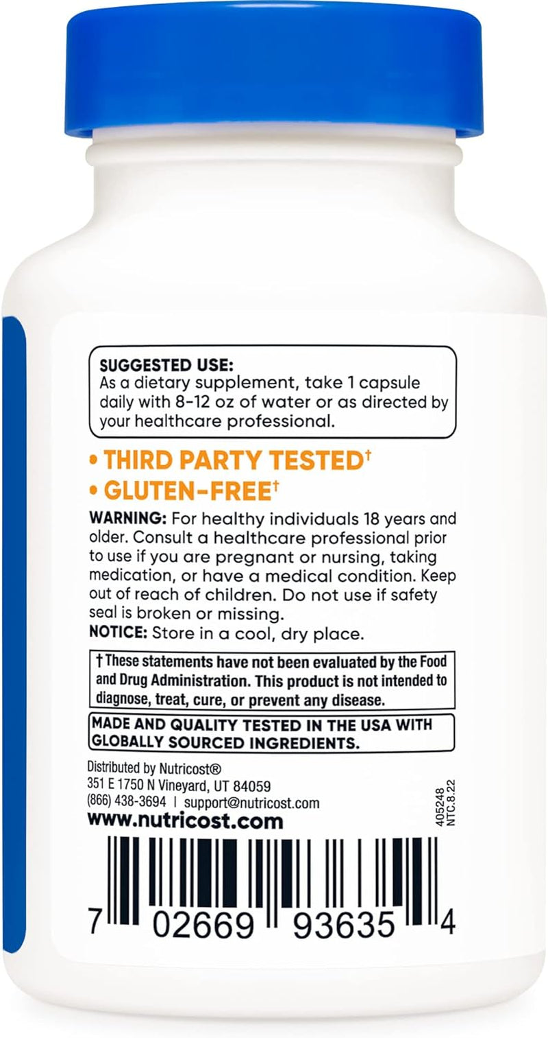 KSM-66 Ashwagandha Root Extract 600Mg, 60 Veggie Caps - 5% Withanolides - with Bioperine - Full-Spectrum Root Extract TLBH