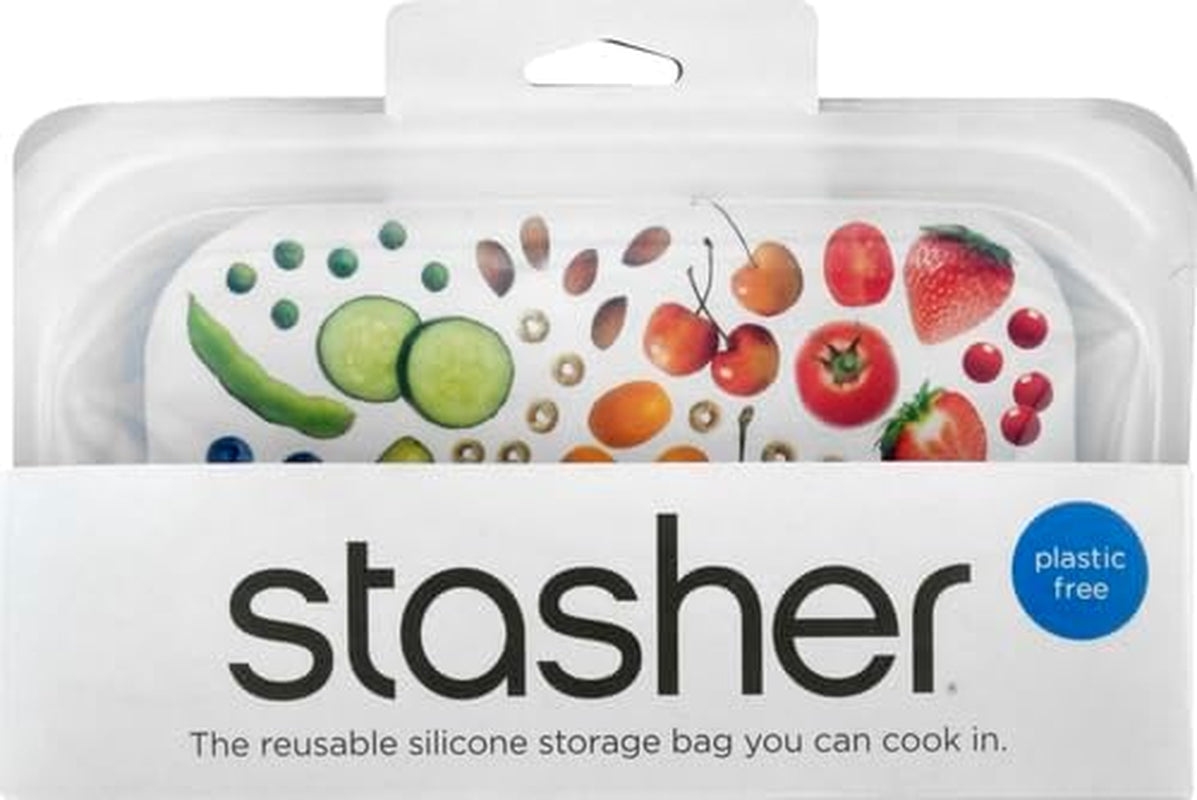 Platinum Silicone Food Grade Reusable Storage Bag, Clear (Snack) | Reduce Single-Use Plastic | Cook, Store, Sous Vide, or Freeze | Leakproof, Dishwasher-Safe, Eco-Friendly | 12 Oz