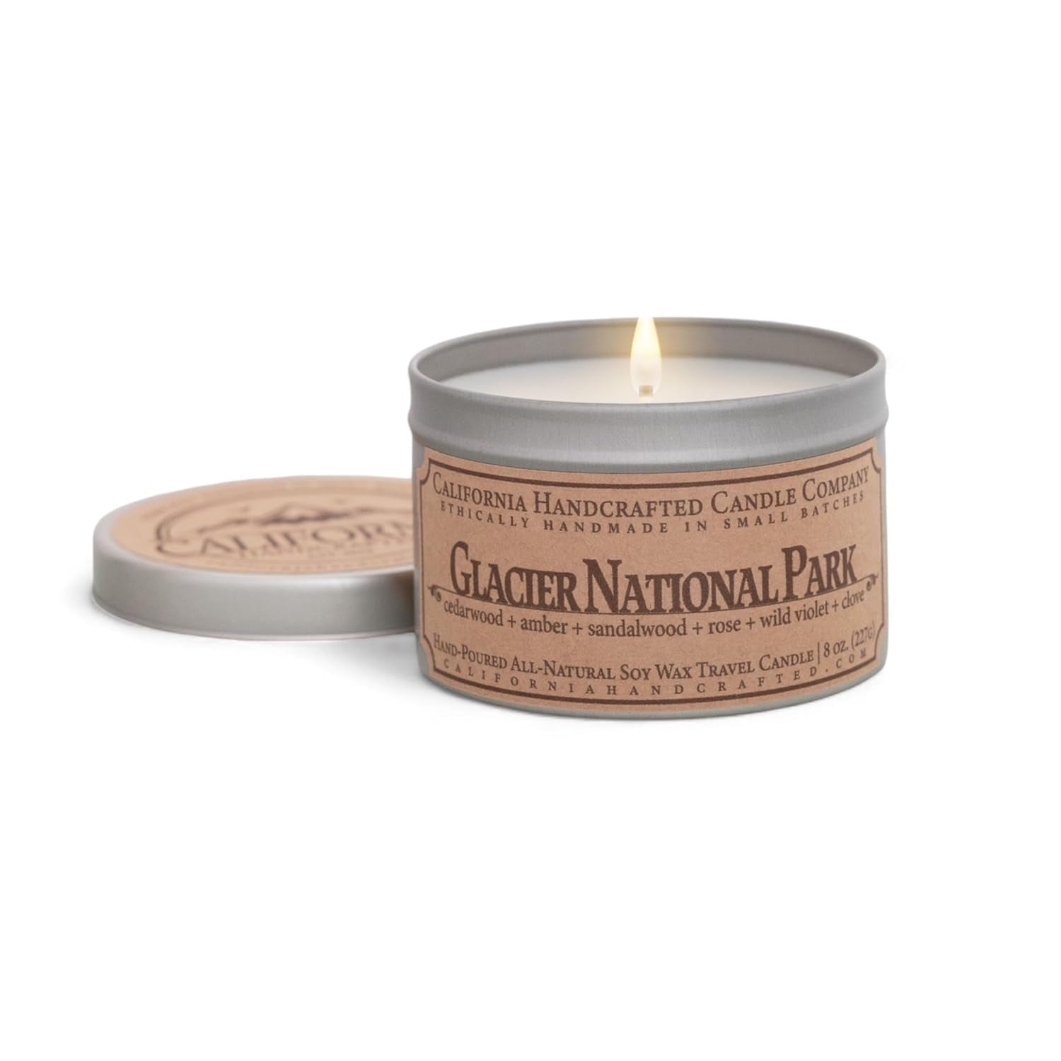 Glacier National Park Soy Candle | Douglas Fir, White Spruce, Huckleberry Scent | Essential Oils, Woodsy Decor, National Parks Gifts Natural Soy Wax, Handmade Gifts, Made in USA