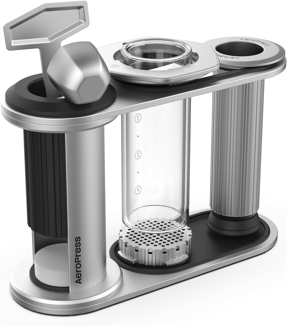 Organizer Stand, Compact Storage Original, Clear, XL Coffee Maker, and Accessories, Ideal Coffee Caddy Storage Station, Experience Slip-Free Storage, Black