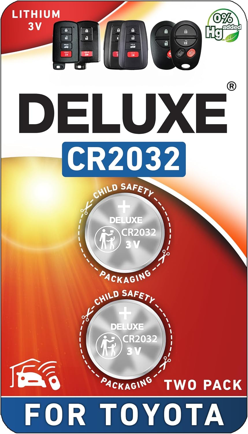 Key Fob Replacement Batteries for Toyota RAV4 Camry Corolla Highlander Prius Sienna Tacoma Tundra 4Runner Avalon CHR Sequioa Supra GR86 (Pack of 2) Smart Remote Battery (Check Fitment Guide)
