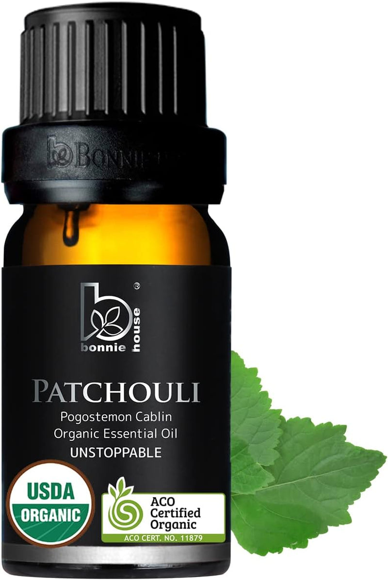 Organic Patchouli Essential Oil - USDA Organic, 100% Pure, Therapeutic Grade for Aromatherapy, Skin Care, Diffuser - 10Ml Oil by B TLBH