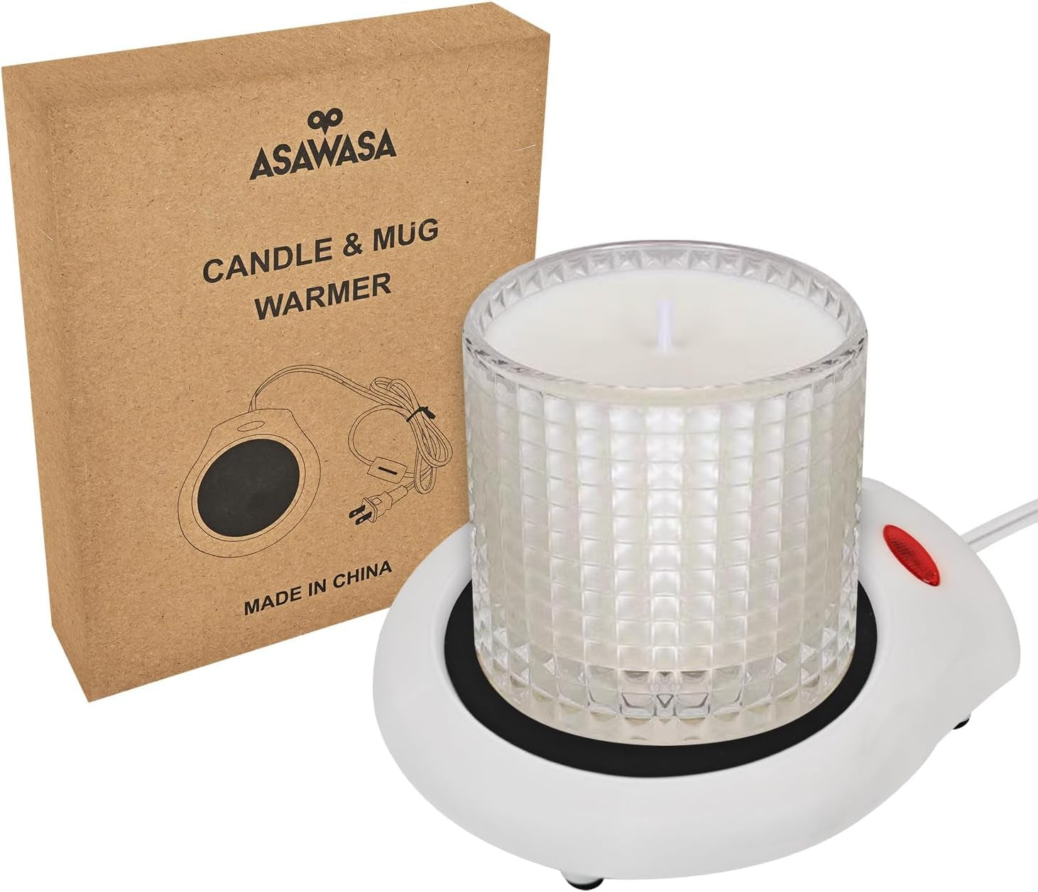 Candle Warmer for Large Jar, Coffee Mug Warmers, Safely Releases Scents without a Flame, Melt the Candle Quickly, Enjoy Your Warm Coffee Tea. Gifts for Festival Birthday Women Men Mom Dad