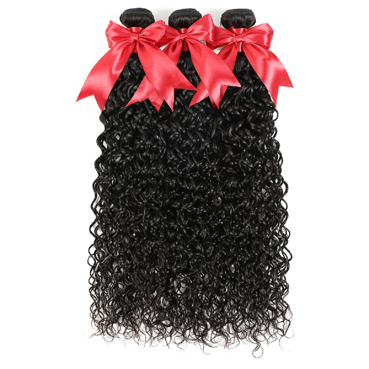 12A Water Wave Human Hair Bundles 22 24 26 Inch Brazilian Wet and Wavy Curly Bundles Human Hair 100% Unprocessed Raw Virgin Weave Bundles Human Hair 3 Bundles Deals Natural Black