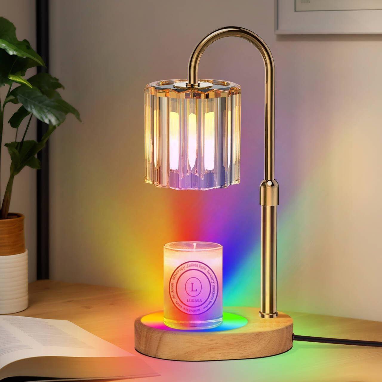 Candle Warmer Lamp, with Timer and Dimmer, Adjustable Height, Gifts for Women Mom, House Warming Gifts New Home Decor, Wax Melt Warmer for Scented Jar Candles, with 2 Bulbs