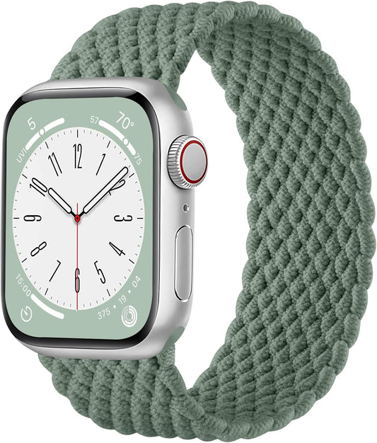 Elastic Braided Band Compatible with Apple Watch 38Mm 40Mm 41Mm 42Mm 44Mm 45Mm 46Mm Women Men, Stretchy Solo Loop Soft Nylon Sport Band for Iwatch Ultra 2 SE Series 10 9 8 7 6 5 4 3 2 1,Cactus