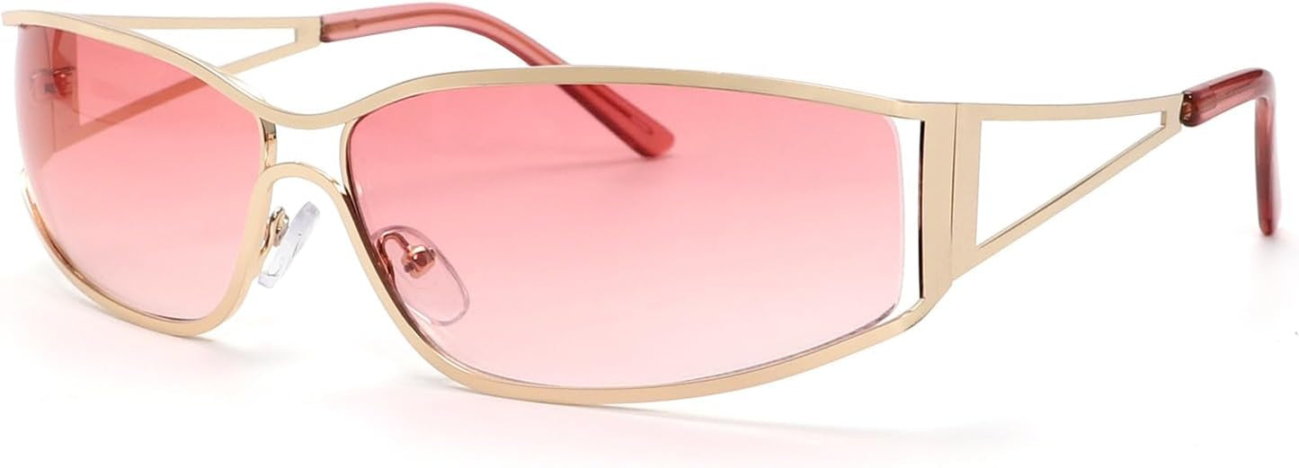 Y2K Sunglasses for Women,Fashion Metal Y2K Glasses,Trendy 2000S Sunglasses Aesthetics Y2K Accessories for Women