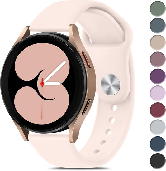 Bands Compatible with Samsung Galaxy Watch 4 Band 40Mm 44Mm, Galaxy Watch 4 Classic Bands 42Mm 46Mm, 20Mm Soft Silicone Sport Replacement Strap for Galaxy Watch 4 Band Women Men
