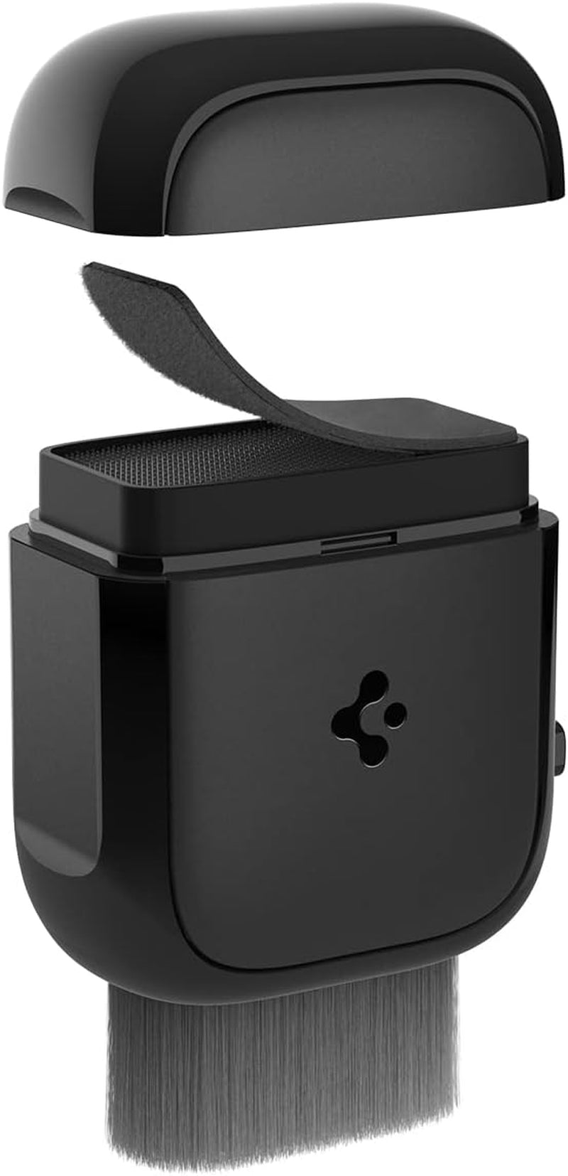 EZ Slide & Brush Screen Cleaner Designed for Tesla Cleaner and All Screens, Phones, Laptops, Tablets, EV Cars, No Solution Needed (Extra Microfiber Pad Included) Black