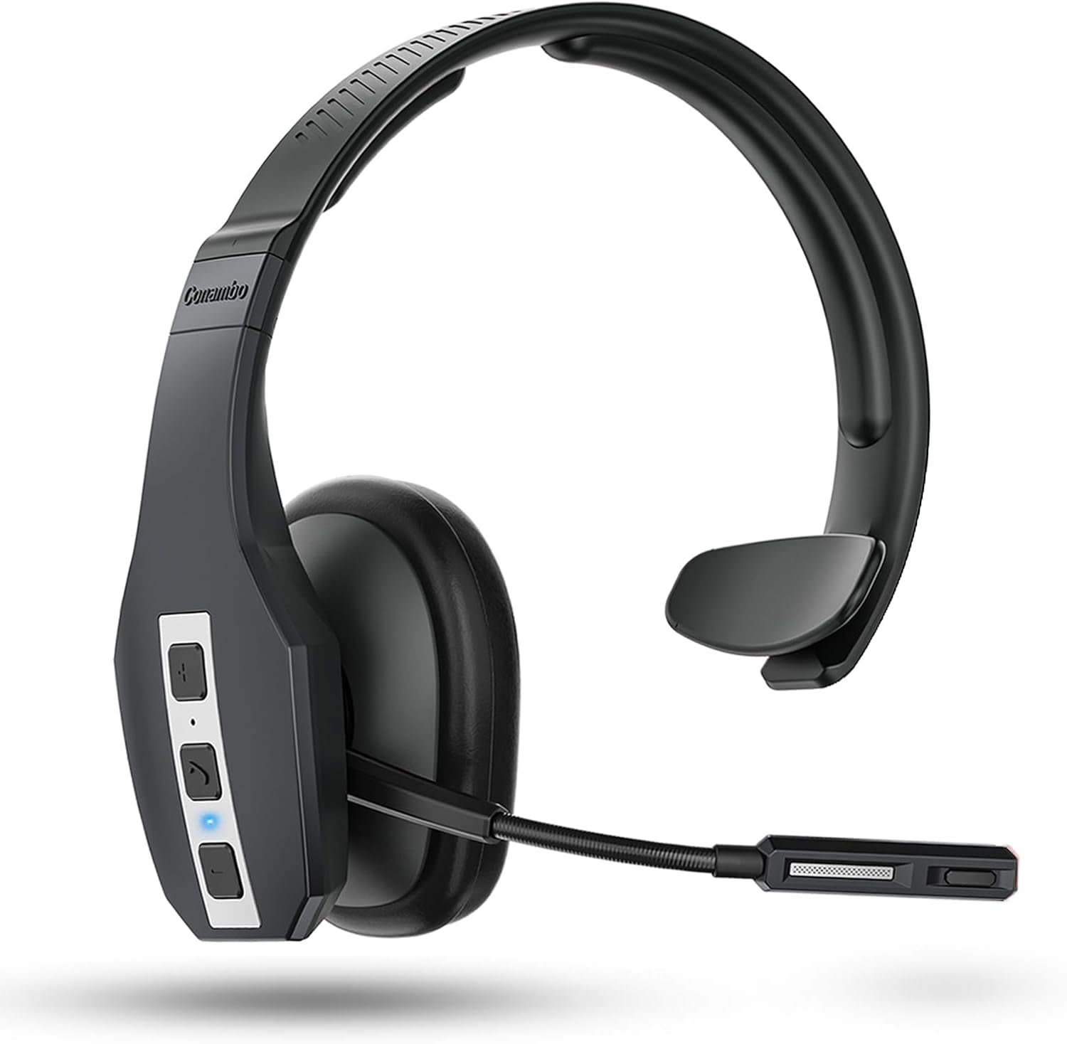 Trucker Bluetooth Headset (JBT600) with Tri-Mic Noise Cancelling, CVC 8.0, Mute Button, 60Hrs Battery Life – Wireless Headset for Truck Drivers, Cell Phones & Office Use TRUCK DRIVER