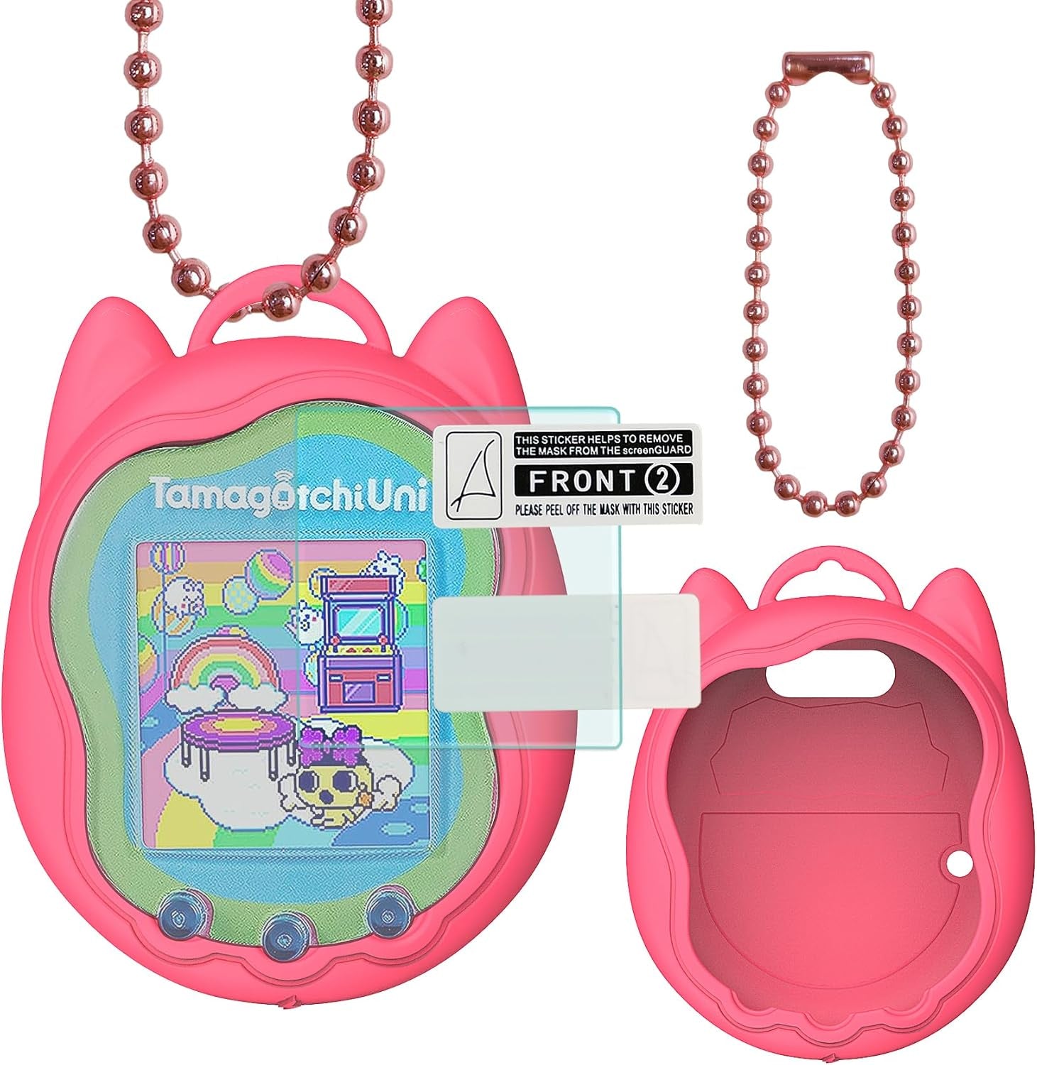 Silicone Cover Case for Tamagotchi Uni Interactive Virtual Pet, Screen Protector for Tamagotchi Uni Pet Band Accessories(Silicone Cover) (Purple) ZOUSA