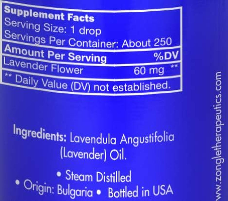 Zongle Lavender Essential Oil, Bulgaria, Safe to Ingest, Lavandula Angustifolia, 15 Ml TLBH