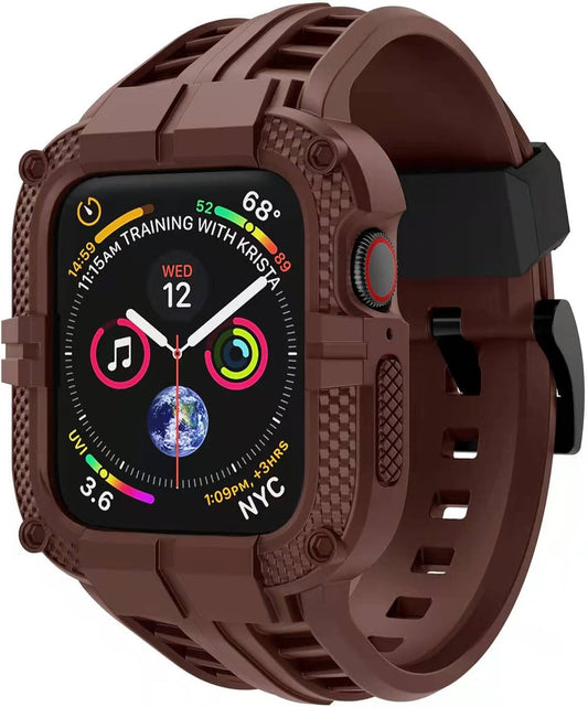 Rugged Watch Band Compatible with Apple Watch Series 9 Band for 41Mm 40Mm 38Mm SE 9/8/7/6/5/4/3 for Men (41Mm/40Mm/38Mm, Coffee)