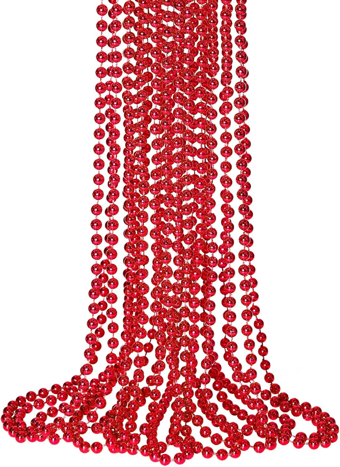 12 PCS St. Patricks Day Beads Necklace, 33" Green Mardi Gras Beads Necklaces Christmas Necklaces Irish Saint Patricks Necklaces for St. Patricks Day Mardi Gras Parade Throws Birthday Party Favors