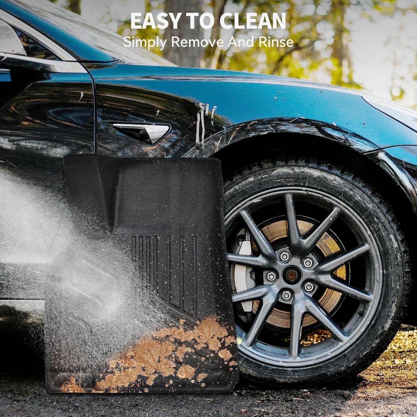 9PCS Tesla Model Y Floor Mats 7 Seater 2024 2023-2021 Cargo Mats Full Sets All-Weather Floor Mats for Model Y 2024 Accessories ,3D Anti-Slip Rear Trunk Mat Cargo Liners Interior