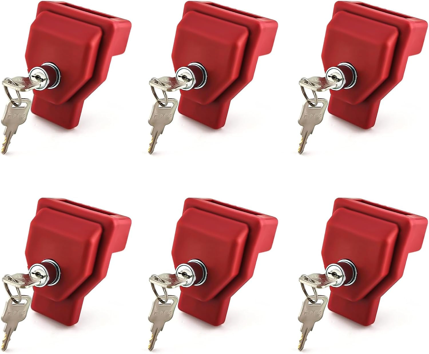 NAKAKEKO Plastic, Glad Hand Lock, Keyed Alike Pair (12-Pack) for Tractor Trailer Trucks - Semi Trailer Lock TRUCK DRIVER