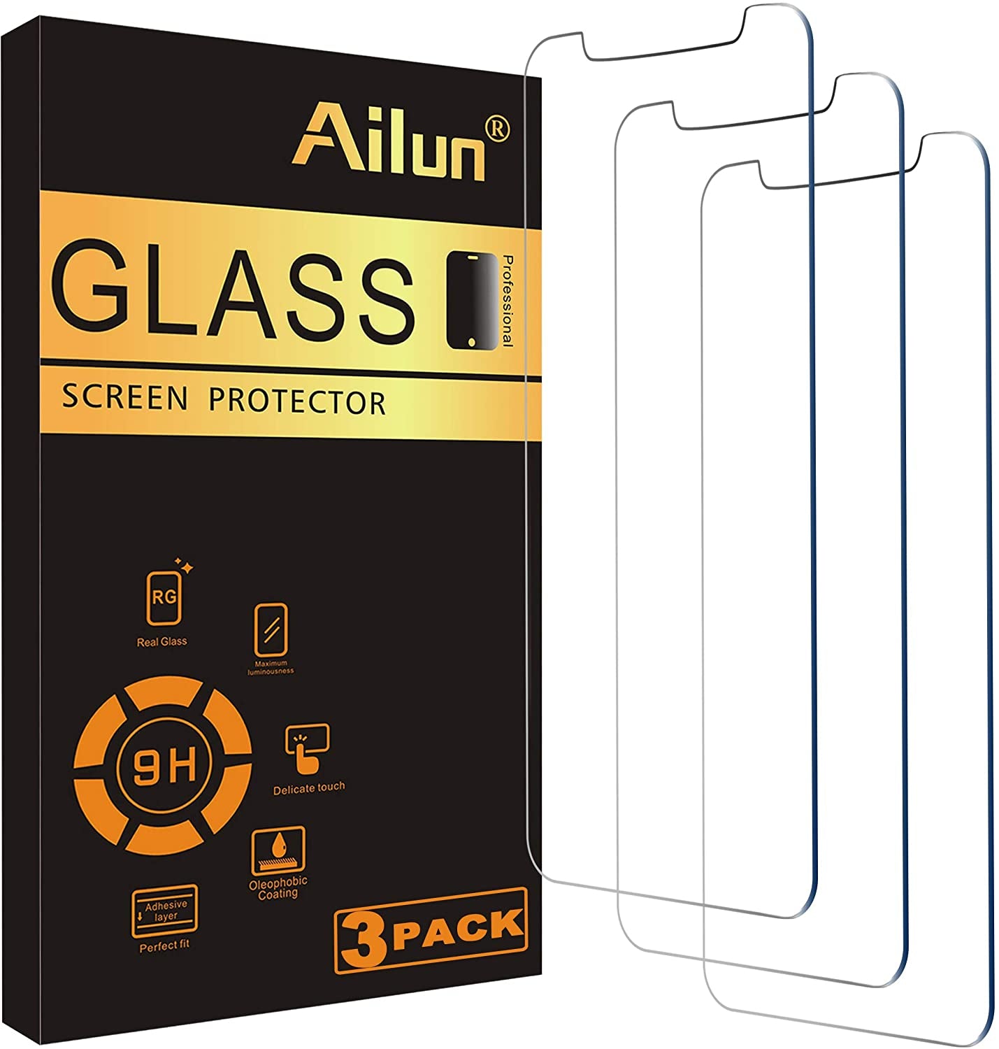 Screen Protector for Iphone 16 Plus/Iphone 15 Plus/Iphone 15 Pro Max [6.7 Inch] Display 3 Pack Tempered Glass, Dynamic Island Compatible, Case Friendly[Not for Iphone 16 Pro Max 6.9 Inch]