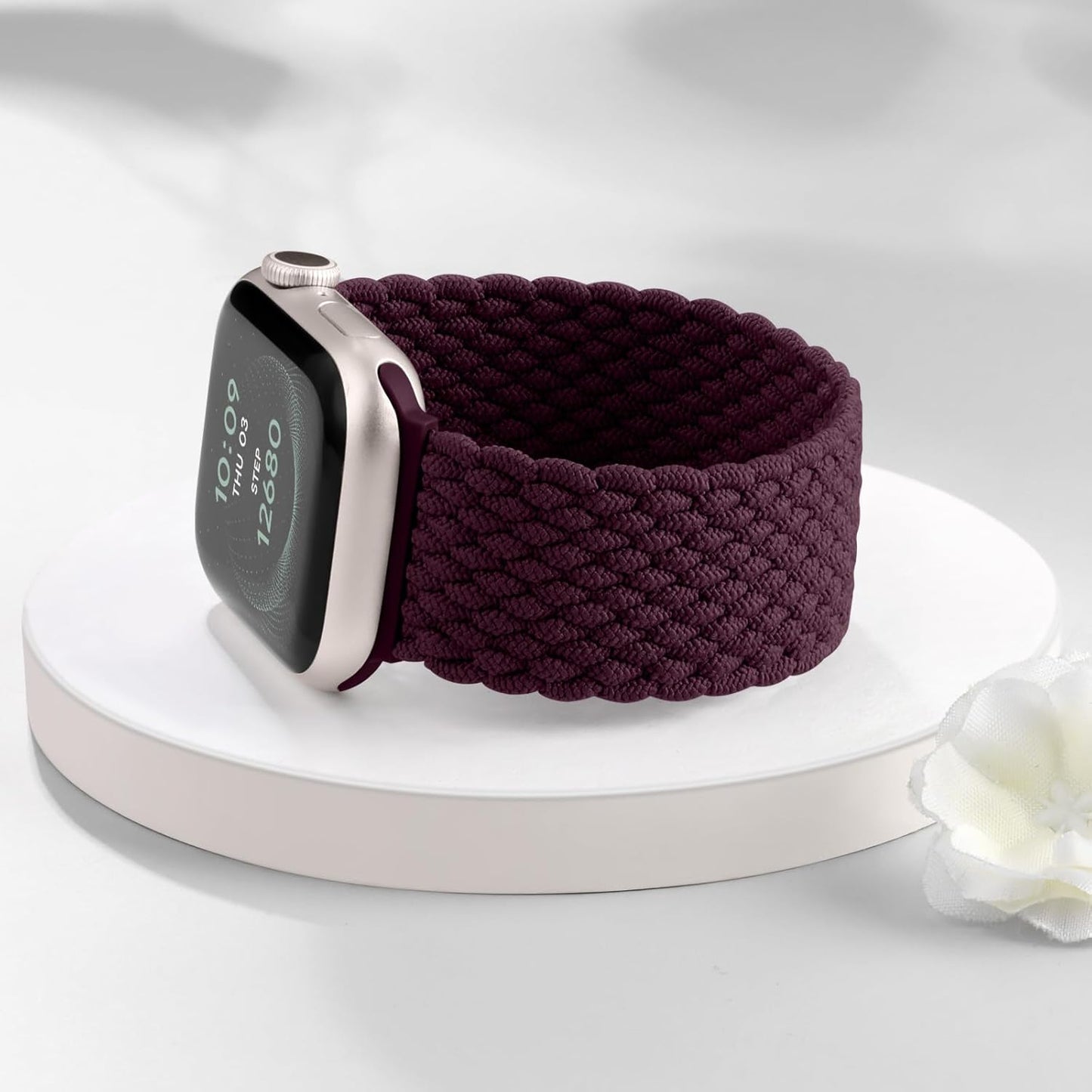 Braided Solo Loop Compatible with Apple Watch Band 38Mm 40Mm 41Mm 42Mm 44Mm 45Mm 49Mm for Women Men,Stretchy Nylon Sport Elastic Strap for Iwatch Bands Series 9 8 7 6 5 4 3 2 1 SE Ultra/Ultra 2