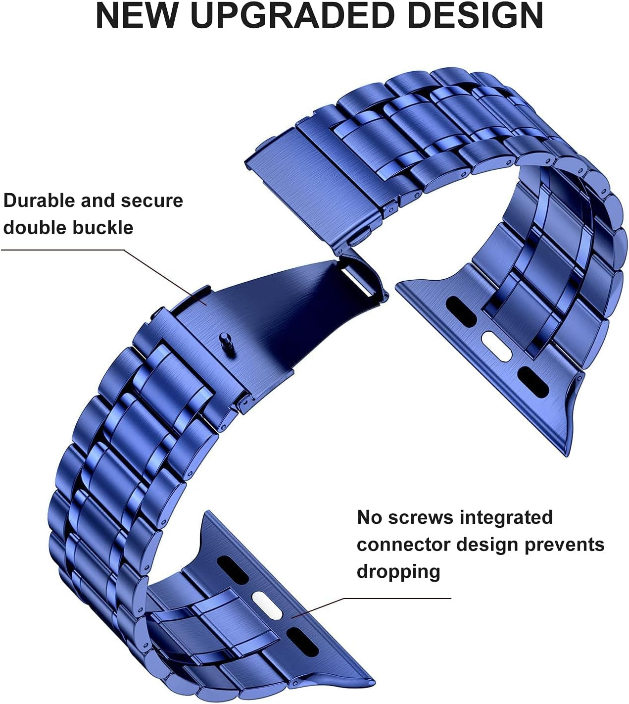 Stainless Steel Bands Compatible with Apple Watch Band 38Mm 40Mm 41Mm 42Mm 44Mm 45Mm Woman Men, Adjustable Metal Replacement Strap for Iwatch Apple Watch Series 9 8 7 6 5 4 3 2 1 SE