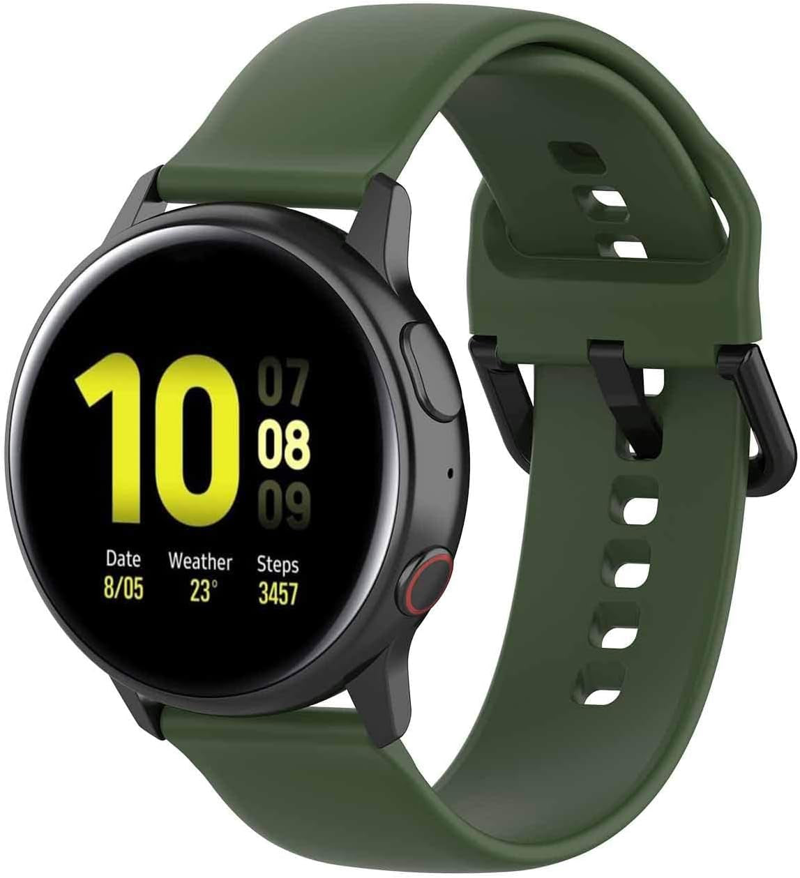 Compatible for Active 2 Watch 44Mm 40Mm/Galaxy Watch 4 Classic 46Mm 42Mm/Watch 3 41Mm Band,20Mm Soft Silicone Replacement Strap for Galaxy Watch Band 6 5 4 40Mm 44Mm/Galaxy Watch 5 Pro 45Mm