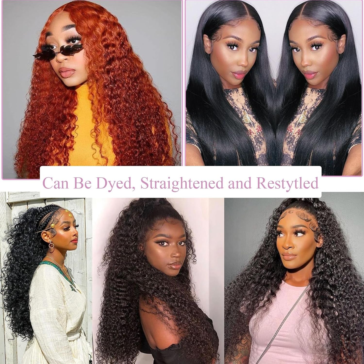Deep Wave Human Hair Bundles 4 Bundles 16 18 20 22 Inch Curly Bundles Human Hair 100% Unprocessed Virgin Hair Water Wave Bundles Wet and Wavy Bundles Double Weft Thick and Full Natural Black
